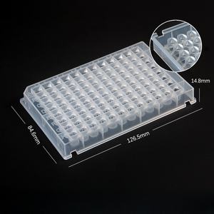 Grosir 0.5ml 1ml <span class=keywords><strong>1</strong></span>.2ml <span class=keywords><strong>1</strong></span>.<span class=keywords><strong>3ml</strong></span> <span class=keywords><strong>96</strong></span> persegi atau bulat lubang pelat sumur dalam U atau V bawah - Product Image 1