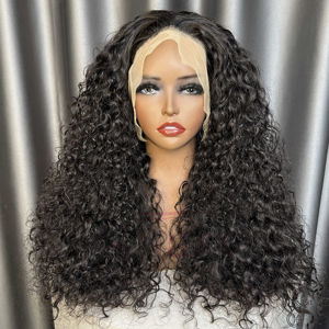 Лидер продаж, человеческие волнистые волосы Ms Mary, парик на шнуровке, необработанные натуральные предварительно выщипанные бразильские волосы плотностью 180, 13X4, фронтальный парик на шнуровке, поставщик - Product Image 1