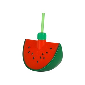 Plastic Watermelon Shape Party Drink <b>Cup</b> 13oz 400ml With Straw With Lid <b>Reusable</b> Party Event Custom Logo Wholesale - Product Image 4