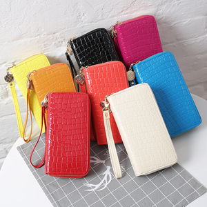 Pochette de Soirée <span class=keywords><strong>Femme</strong></span> en Cuir PU Motif Crocodile avec Protection RFID, Portefeuille et Sac Téléphone Portable Pas Cher – Vente en Gros - Product Image 1