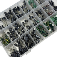 Kit Electrónico de 500 Condensadores Electrolíticos Mixtos DIP, 10V 16V 25V 50V, 0.1uF-1000uF, 24 Valores, Elektronika