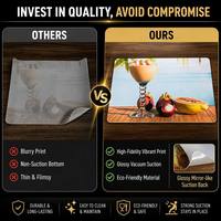 Set de table en caoutchouc souple imprimé sur mesure, antidérapant, imperméable, isolant thermique, protection pour vaisselle de cuisine