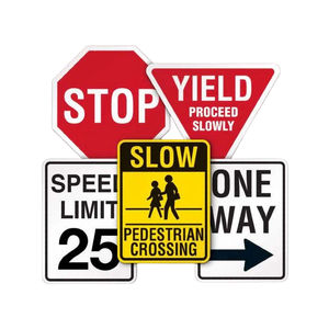 Consegna rapida non è consentito l'accesso al cerchio per uso esterno ad alta resistenza in lega di alluminio a basso costo di manutenzione segnaletica di sicurezza stradale - Product Image 2