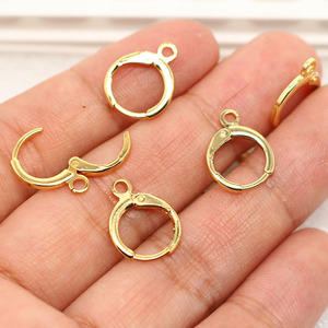 EK1009 <strong>Earring</strong> Findings 18K Gold Silver Plated French Hoop Leverback <strong>Earring</strong> <strong>Hooks</strong> ,Gold Plated Round Earwires Ear Wires <strong>Hooks</strong> - Product Image 2