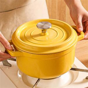 Sáng Đồ Gia Dụng Nấu Ăn Soong Hà Lan Lò Nồi Với Nắp Độc Đáo Đồ Nấu Nướng Đặt Lớn Tráng Men Gang Kim Loại Vòng Bắc Âu - Product Image 4