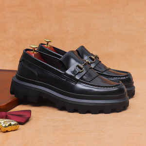 Nouvelle Tendance – Mocassins Homme en Cuir Véritable Brillant, Style Britannique Sportif Décontracté, Légers, Antidérapants et Isolants pour l'Automne - Product Image 2