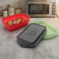 Moule de cuisson et panier de friteuse à air en silicone jetable, pliable, de qualité alimentaire, résistant au four, épaisseur 2,5 mm