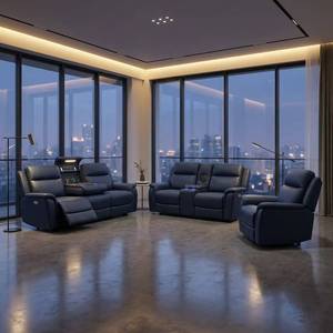 Sofá Ergonómico Inteligente Frank con Tira de Luz LED, Función Ajustable Eléctrica, Muebles con Función de Carga USB, Adecuado para - Product Image 3