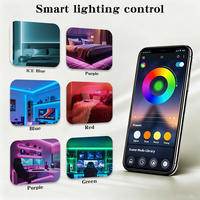Bande lumineuse LED RGB 5050 flexible intelligente 110V 220V en silicone extrudé, éclairage extérieur personnalisé IP65 IP67 60 96 120 LED