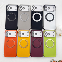 Funda Protectora para Teléfono Móvil Haipai, Estilo Ins, Tacto Suave, Sin Marco, TPU+PC, Anillo Magnético, Ultrafina, Resistente a Golpes y Calor