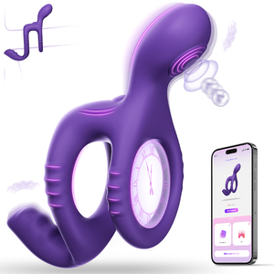 Cincin Vibrator Seksual yang Dapat Dipakai 10 Mode Stimulasi Listrik Pemijat Prostat Cincin Vibrator untuk Mainan Anal Dewasa - Product Image 1