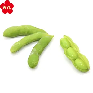 IQF Grosir Sayuran Jumlah Besar Merek Edamame Bean Froze KOSHER Gaya Penyimpanan Beku Lapisan Edamame Kemasan Warna Tajam