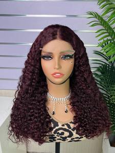 Closure Burmese Curly <b>Wig</b> Super Double Drawn Quality - Product Image 1