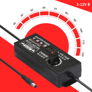 ปลั๊ก US 3-12V อะแดปเตอร์แปลงไฟ10A แรงดันไฟฟ้าปรับได้พร้อมจอแสดงผล LED - Product Image 5