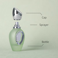 Flacon de parfum de luxe 100 ml avec boîte personnalisée, flacon vide en verre dépoli avec atomiseur à pompe