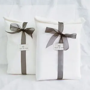 CH Wholesale Christmas Gift Bag Sack Envelope Christmas Eve Decor 100% Linen Cotton Bag Santa Sacks