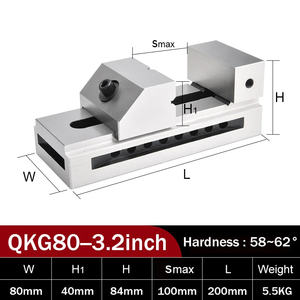 <span class=keywords><strong>Étau</strong></span> <span class=keywords><strong>de</strong></span> précision QKG à action rapide en acier pour meuleuse/découpeuse/fraiseuse, dureté 58-62 - Product Image 2
