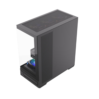 Boîtier d'ordinateur de jeu en acier ATX Mid Tower à démontage rapide avec fenêtre latérale pour PC de jeu haute performance