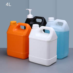 Hot bán 4L 1 gallon HDPE trắng rõ ràng nhựa <span class=keywords><strong>Jerry</strong></span> có thể f-phong cách bình với bơm - Product Image 1