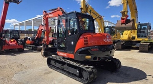 Excavatrice d'occasion Kubota KX080 de 8 tonnes, machine hydraulique sur chenilles en bon état, certifiée CE, avec brise-roche (KX165, KX185) - Product Image 3