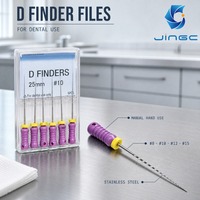 Limes endodontiques manuelles D Finder en acier inoxydable pour la recherche de canaux radiculaires # 8 # 10 # 12 # 15 Canaux radiculaires manuels résistants aux fractures