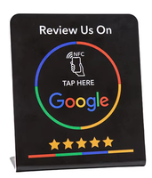 Autocollant NFC Google Review NFC215, autocollant rond pour table, carte de révision de restaurant par contact, 13,56 MHz, autocollant de révision intelligent, logo personnalisé OEM