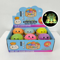 USA Bao Buns Grandes Peluches Anti-stress Fidget, Boîte Mystère Arc-en-ciel Scintillante et Luminescente dans le Noir, Jouets Squishy en Forme de Dumplings pour Enfants