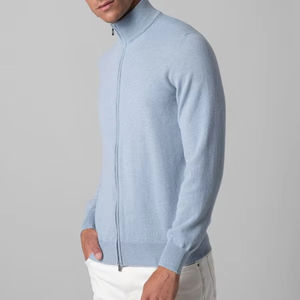 Fabricante de Prendas de Punto Personalizadas OEM ODM, Suéter de Cachemira con Cierre para Hombre, Suministro Directo de Fábrica, Suéter de Cachemira para Hombre - Product Image 2