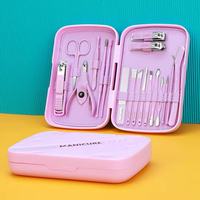 Kit de Soins des Ongles de Luxe 18-en-1 avec Étui de Voyage Rigide – Ensemble Manucure Pédicure et Outils pour Ongles, Lime à Ongles pour Usage Professionnel en Salon