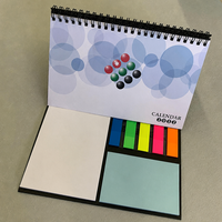 Vente directe usine personnalisée 2027 Calendrier de table familial chinois en spirale imprimé avec notes adhésives et blocs-notes