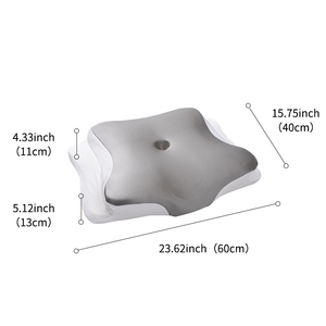 Oreiller ergonomique en mousse à mémoire de forme avec housse rafraîchissante, oreiller cervical pour dormeurs sur le côté, le dos et le ventre - Product Image 6