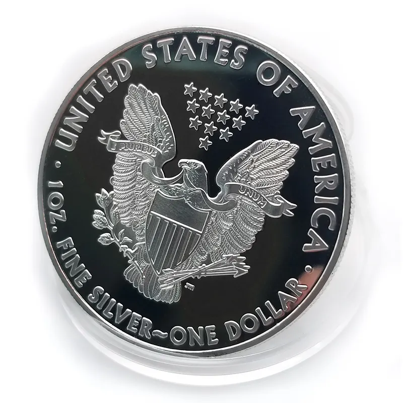 WD เหรียญทองคำหอมรูปนกอินทรีย์1ออนซ์,เหรียญเงินอเมริกันสัญลักษณ์ที่ระลึกสีทองคำว่า OEM