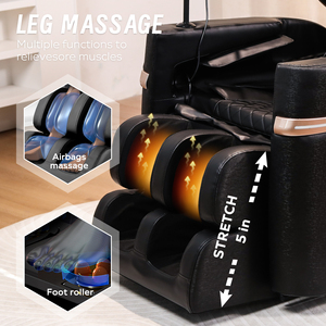 Ready to Ship US 3D Shiatsu <b>Chair</b> <b>Zero</b> <b>Gravity</b> Back Heating PU Leather for Home & Work D1-609 Vending <b>Chair</b> // - Product Image 4