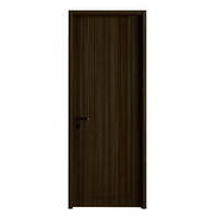 Porte escamotable en bois MDF avec cadre noir Porte intérieure en bois escamotable Design européen
