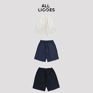 All Lies Men's Polyester/Cotton Breathable Drawstring Closure Solid Pattern Loose Casual Summer Mid Length Shorts JD035 - Product Image 1