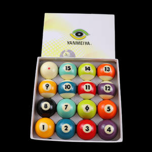 Bolas de billar americanas Yanmeiya, 16 piezas, de resina, tamaño estándar, para uso amateur. - Product Image 1