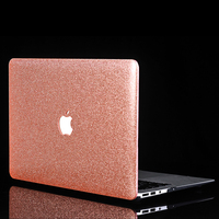 Housse en cuir brillant PU simple mince pour MacBook Pro 13 avec conception de coupe de logo