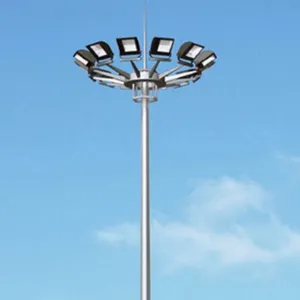 Poste de iluminação LED de alto m de aço 25m de alta eficiência luminosa