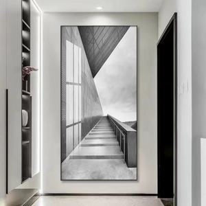 Pintura de Porcelana de Cristal 3D Moderna Personalizada al por Mayor de Fábrica, Pintura Decorativa para Sala de Estar, Arte de Pared LED - Product Image 4