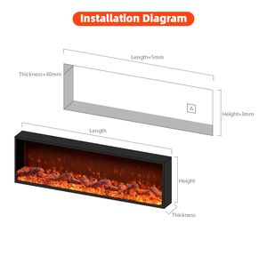 Chimenea Electrónica con Llama Simulada 3D Personalizada - Estufa de Calefacción Integrada para Decoración de Sala de Estar - Product Image 5