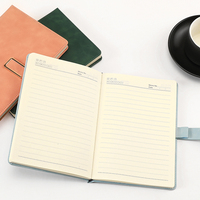 Carnet de notes à couverture rigide 80g en papier beige, avec boucle magnétique, couverture en cuir, format A5, 6 modèles au choix