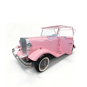 Carrito de Golf Retro Clásico, Eléctrico, Color Rosa, Convertible, para Adultos, Venta Directa de Fábrica - Product Image 1
