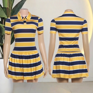 Vestido <span class=keywords><strong>Mini</strong></span> Casual <span class=keywords><strong>de</strong></span> Verano para Mujer, Modelo J36A, Moderno, con Bloques <span class=keywords><strong>de</strong></span> Color a Rayas, Sexy, Ajustado, Económico - Product Image 3