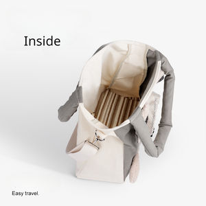 Polyester Fashion Cat Carrier <b>Backpack</b> with Zipper Closure Solid Pattern Comfort Travel Tote Shoulder Bag and Mesh Sling - Product Image 2