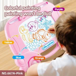 定制儿童益智玩具绘画玩具车造型彩色磁性绘图板擦除彩色绘图笔学习垫 - Product Image 5