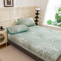 Vente en gros de 1800 fils de luxe égyptien ensemble de draps en microfibre imprimé floral Super doux poche profonde 4 pièces maison hôtel