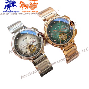 สำหรับนาฬิกาแบรนด์หรูสำหรับผู้หญิง ระบบควอตซ์ โรนด้า แซฟไฟร์ คริสตัล ประดับเพชร สายสแตนเลสสตีล ปฏิทินคู่ ฝรั่งเศส - Product Image 4