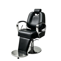 Fauteuil de Barbier Simple et Professionnel pour Salon – Inclinable, Réglable en Hauteur, Pivotant, en Cuir PU, Rabattable, pour Coiffure et Coloration