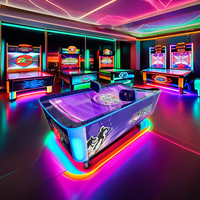 Table de hockey sur air à monnayeur, simulateur d'intérieur, machine de jeu d'arcade pour centre de jeux - Grande Vente