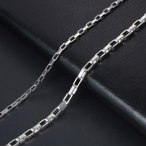 Unisex <b>Titanium</b> Steel Box <b>Chain</b> Necklace 2.0mm 3.0mm Geometric Rectangle Everyday Wear CE503 - Product Image 3